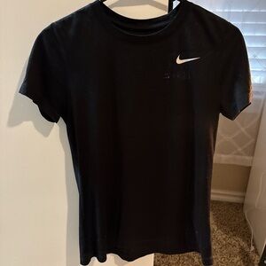 Nike Black Tee with White Swoosh